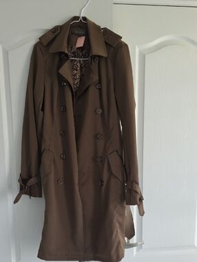 Suzy Shier Brown Trench Coat with Belt